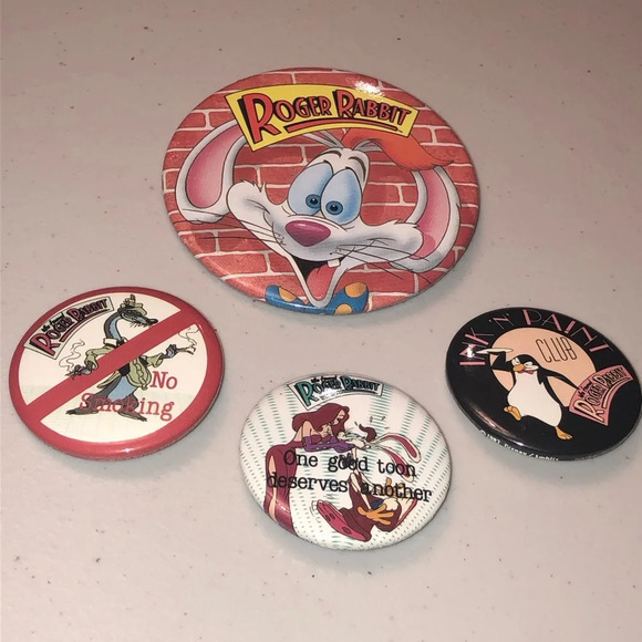 Vintage Who Framed Roger Rabbit Button Pins - Picture 3 of 6